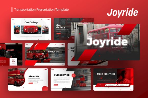 Elevating Logistics Communication with the Joyride Transportation Presentation Template