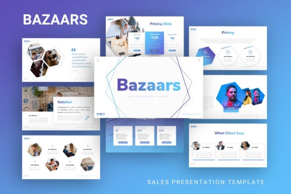 Evaluating Presentation Template - Bazaars for Professional and Creative Pitch Decks